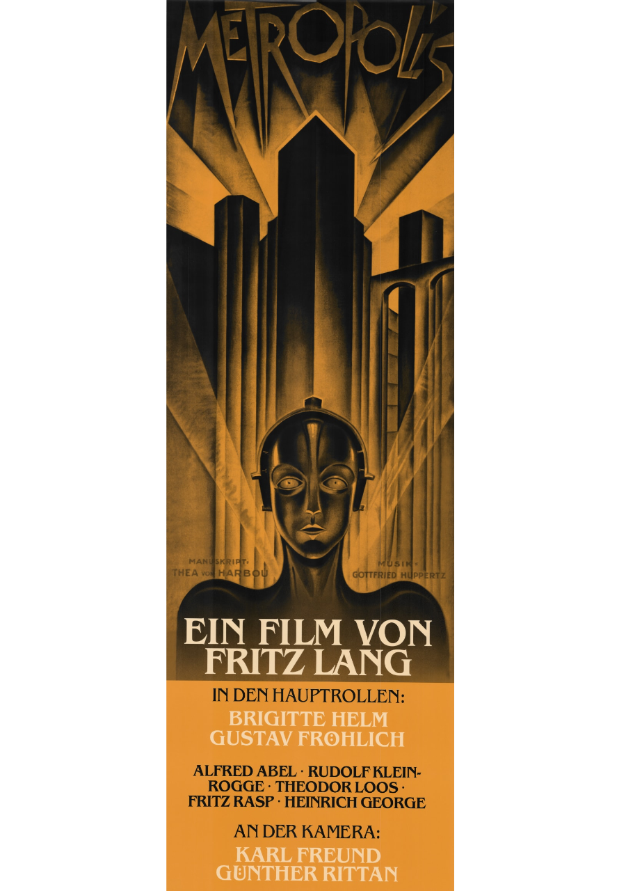 Metropolis – Deutsches Plakat (1927, Langbahn / Door Poster)